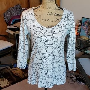 Old Navy circles graphic 3/4 sleeve tee XL